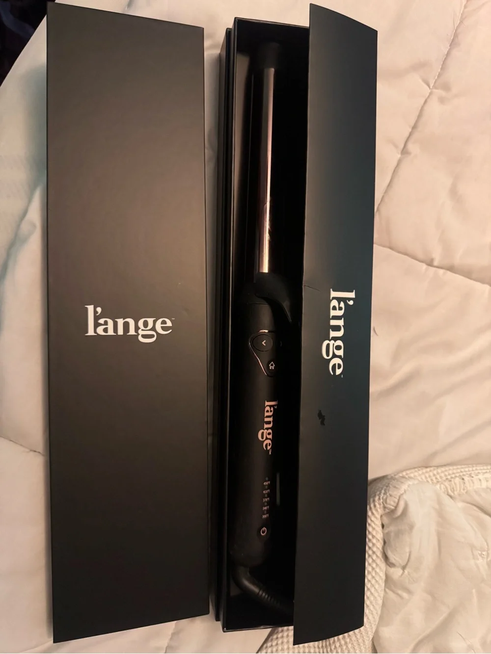 L'ange Black Curling Wand with Rose Gold Barrel